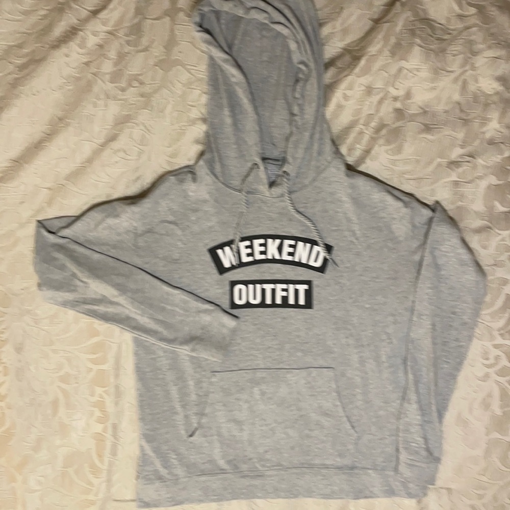Champion Gray SZ S Kangaroo Pocket Weekend Hoodie - Picture 10 of 12